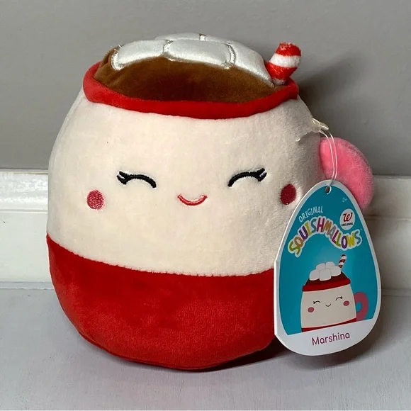Squishmallows Marshina Hot Chocolate Cup Mug 5” Mini Plush Soft Toy Kellytoy NWT - Picture 2 of 12
